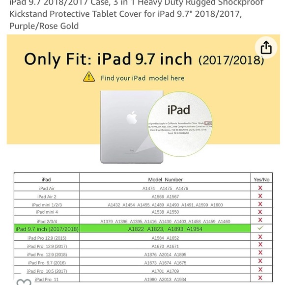 BENTOBEN iPad 6th Generation Case in color Purple/Rose Gold. - Picture 2 of 9